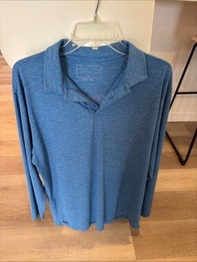 Anetik Men's Light Blue Long Sleeve Performance Shirt